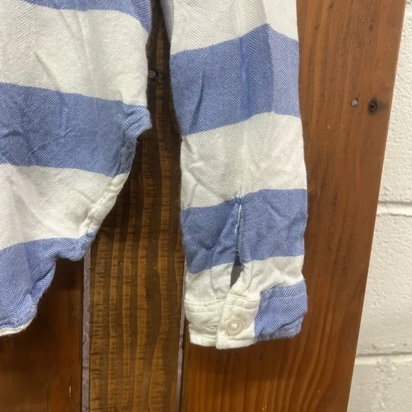 Girl Krazy size small blue and white striped top - Picture 5 of 8